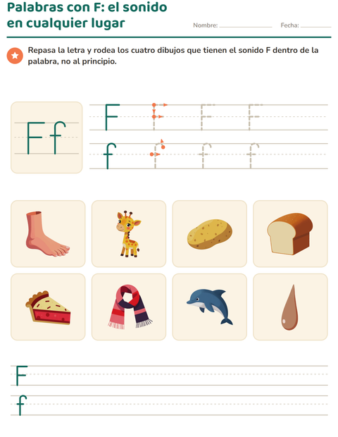 Vista previa de la hoja de La letra de la semana para jardín infantil