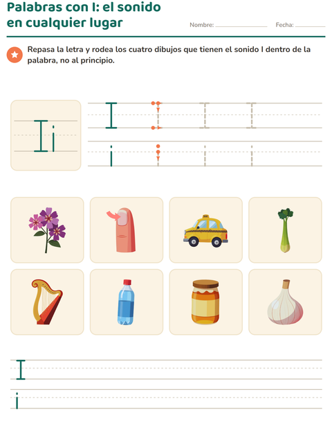 Vista previa de la hoja de La letra de la semana para jardín infantil