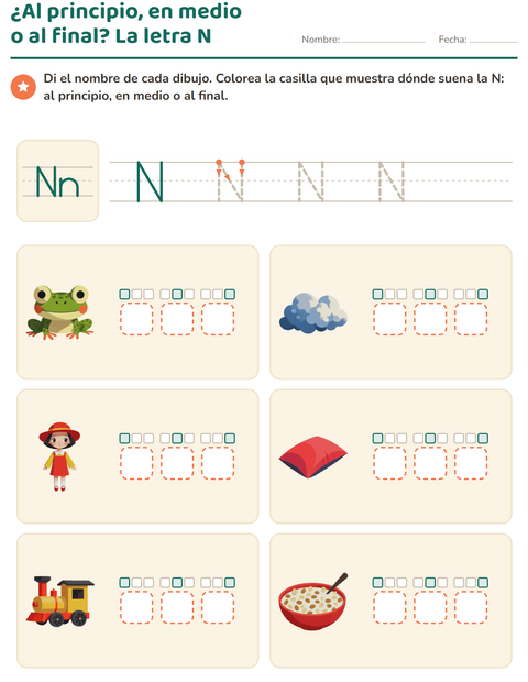 Vista previa de la hoja de La letra de la semana para jardín infantil