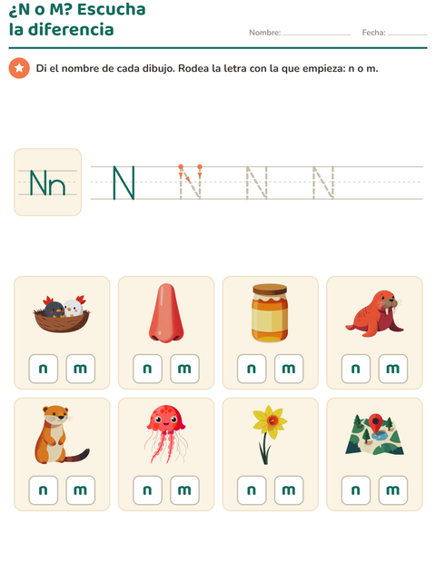 Vista previa de la hoja de La letra de la semana para jardín infantil