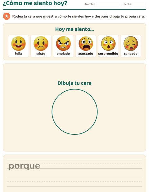 Vista previa de ¿Cómo me siento hoy? — preescolar