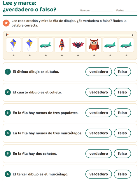 Vista previa de la hoja de Lee y haz con Cosas que vuelan para grado 1