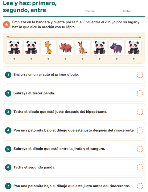 Vista previa de la hoja de Lee y haz con Animales del zoológico para grado 1