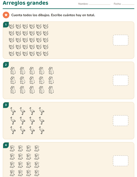 Vista previa de la hoja de Multiplicación con Animales BN para grado 3