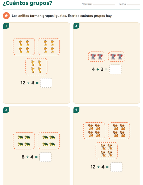 Arreglos y suma repetida para Segundo grado: iniciar la multiplicación — 5
