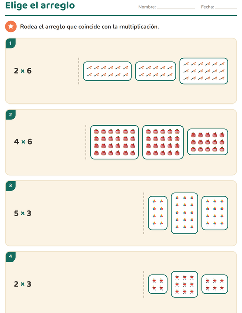 Vista previa de la hoja de Multiplicación con 4 de Julio para grado 2