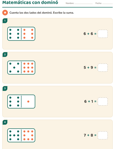 Vista previa de la hoja de Multiplicación para grado 1