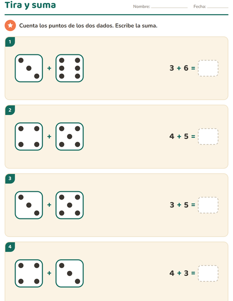 Vista previa de la hoja de Multiplicación para grado 1
