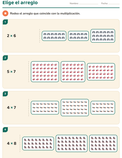 Vista previa de la hoja de Multiplicación con Hospital para grado 2
