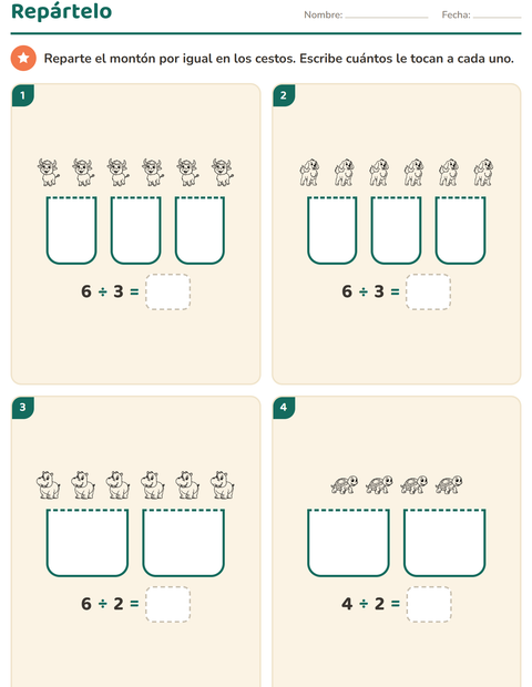 Vista previa de la hoja de Multiplicación con Animales del zoológico BN para grado 3