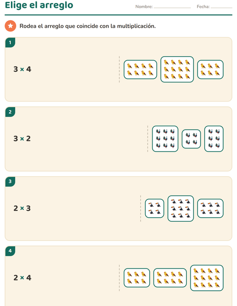 Vista previa de la hoja de Multiplicación con Aves para grado 2