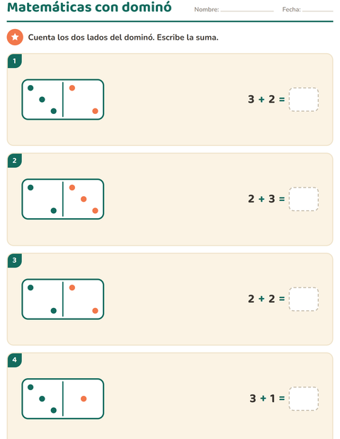 Vista previa de la hoja de Multiplicación para grado 1