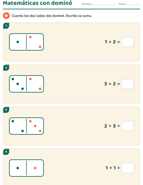 Vista previa de la hoja de Multiplicación para grado 1
