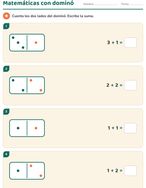 Vista previa de la hoja de Multiplicación para grado 1