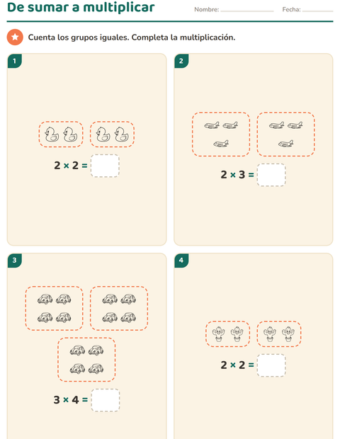 Vista previa de la hoja de Multiplicación con Juguetes BN para grado 2