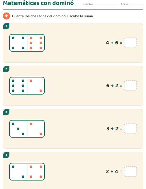 Vista previa de la hoja de Multiplicación para grado 1