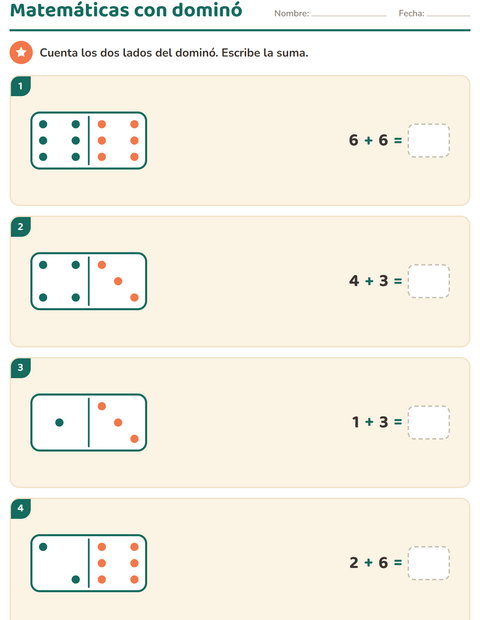 Vista previa de la hoja de Multiplicación para grado 1