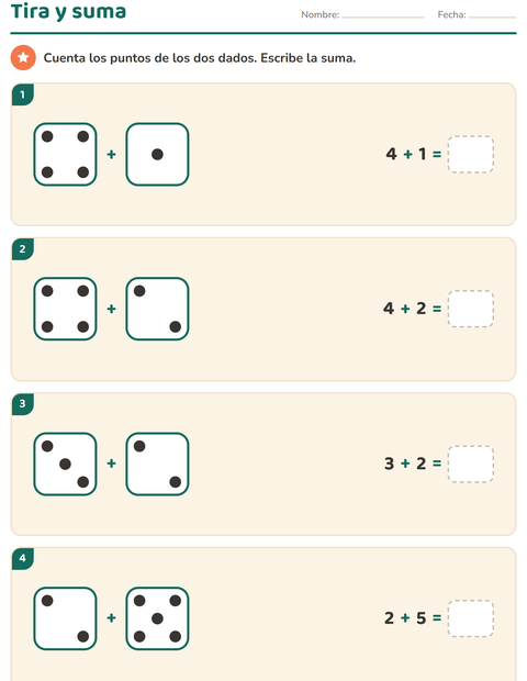 Vista previa de la hoja de Multiplicación para grado 1