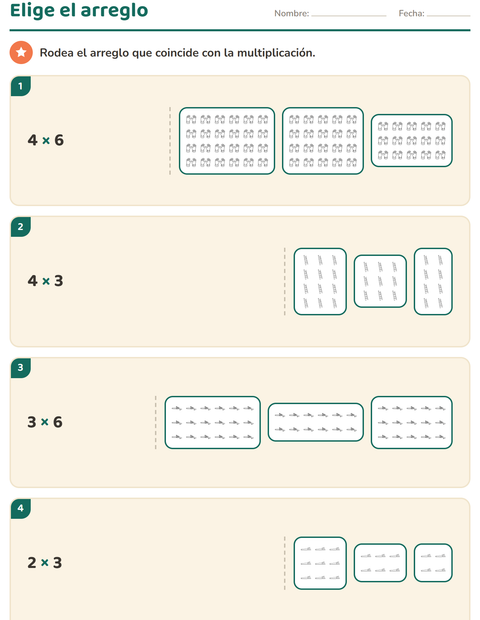 Vista previa de la hoja de Multiplicación con Herramientas BN para grado 2