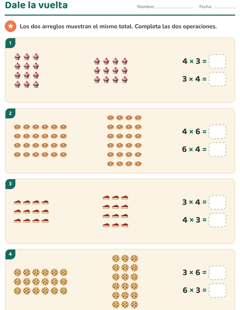 Vista previa de la hoja de Multiplicación con Panadería para grado 3
