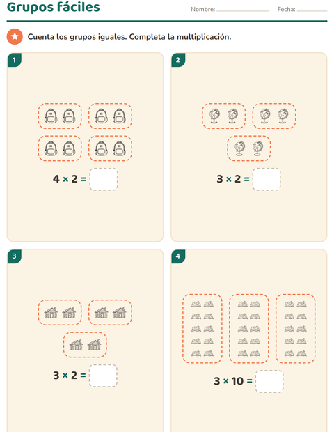 Vista previa de la hoja de Multiplicación con Viajes y Vacaciones BN para grado 2