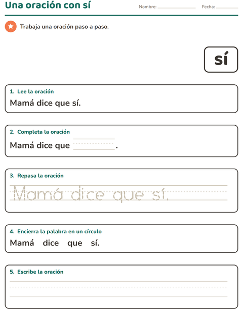 Vista previa de la hoja de Palabras de uso frecuente para jardín infantil