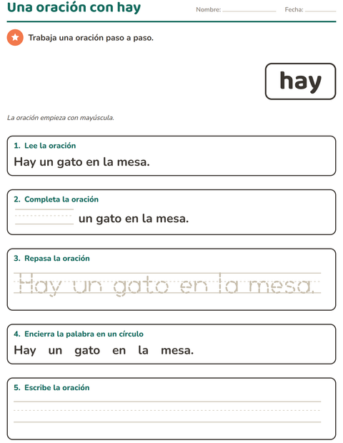Vista previa de la hoja de Palabras de uso frecuente para jardín infantil