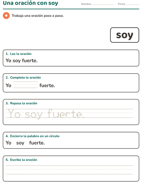 Vista previa de la hoja de Palabras de uso frecuente para jardín infantil