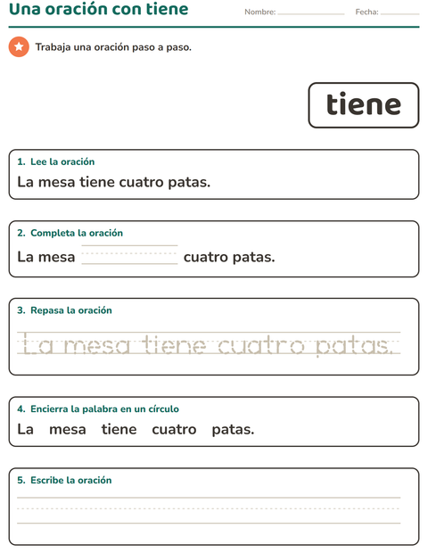Vista previa de la hoja de Palabras de uso frecuente para jardín infantil