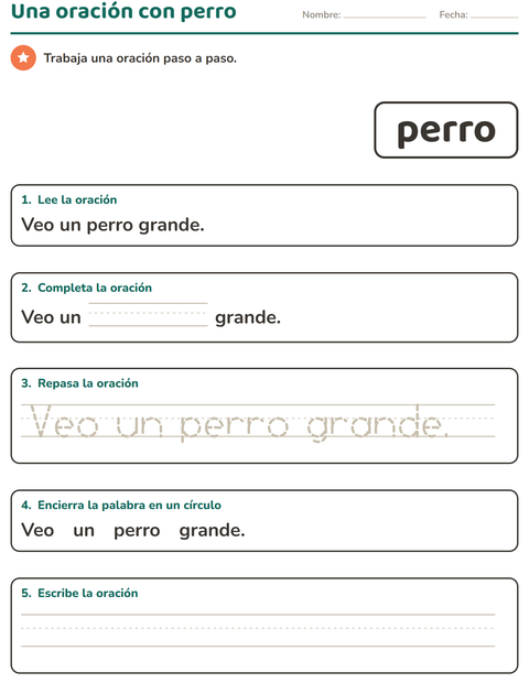 Vista previa de la hoja de Palabras de uso frecuente para jardín infantil