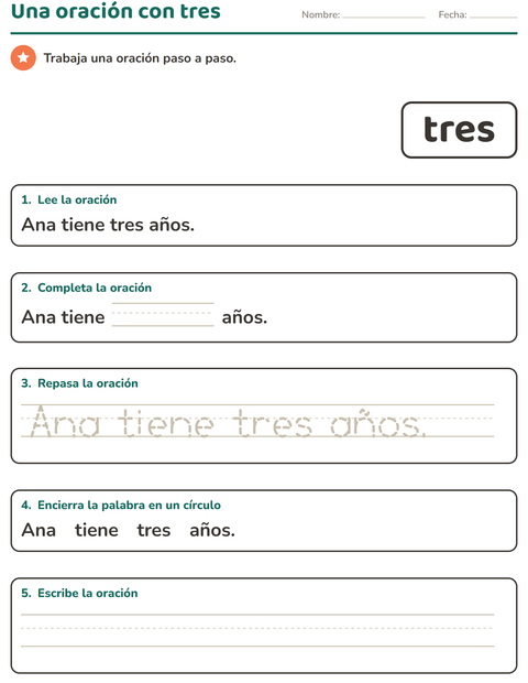 Vista previa de la hoja de Palabras de uso frecuente para jardín infantil