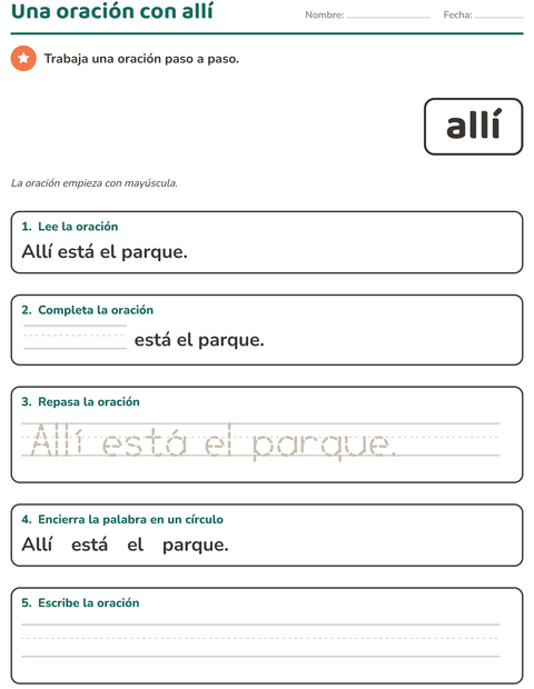 Vista previa de la hoja de Palabras de uso frecuente para jardín infantil
