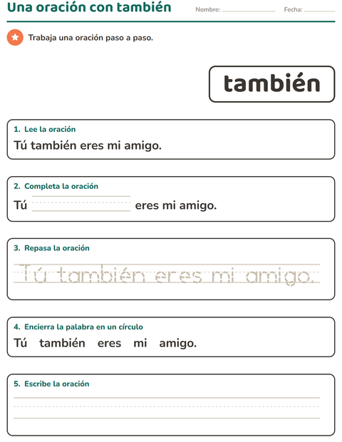 Vista previa de la hoja de Palabras de uso frecuente para jardín infantil