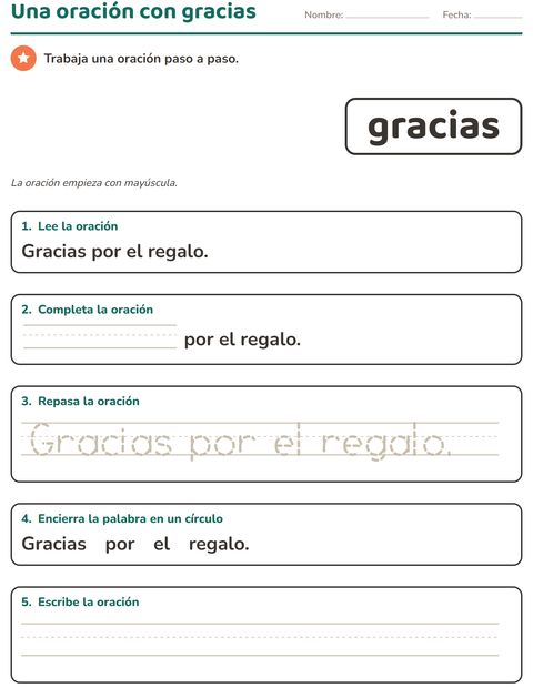 Vista previa de la hoja de Palabras de uso frecuente para jardín infantil