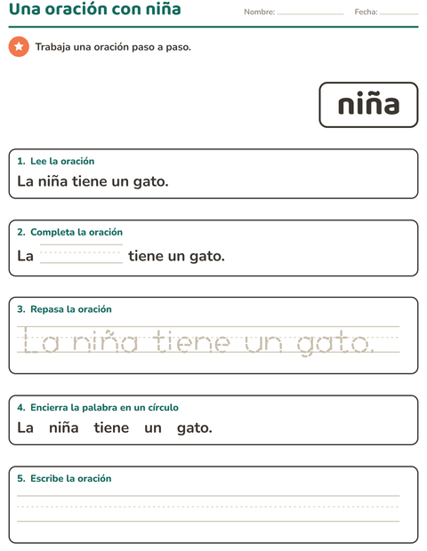 Vista previa de la hoja de Palabras de uso frecuente para jardín infantil