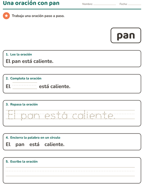 Vista previa de la hoja de Palabras de uso frecuente para jardín infantil