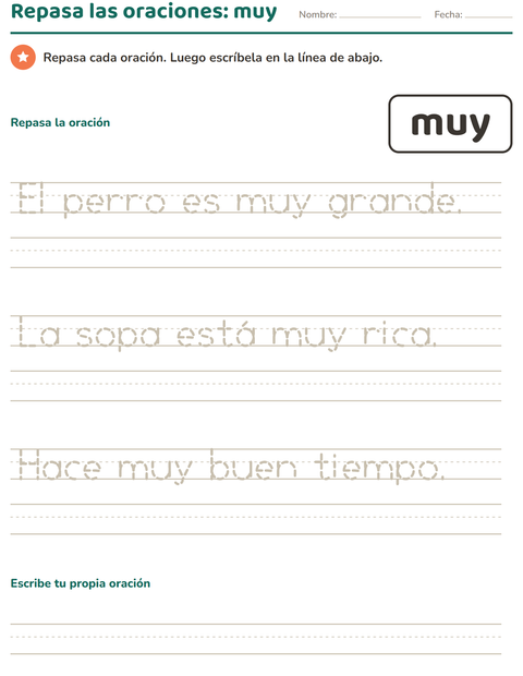 Vista previa de la hoja de Palabras de uso frecuente para jardín infantil