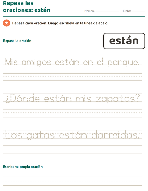Vista previa de la hoja de Palabras de uso frecuente para jardín infantil