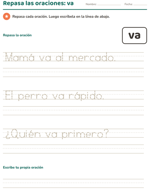 Vista previa de la hoja de Palabras de uso frecuente para jardín infantil