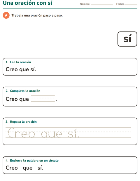 Vista previa de la hoja de Palabras de uso frecuente para jardín infantil