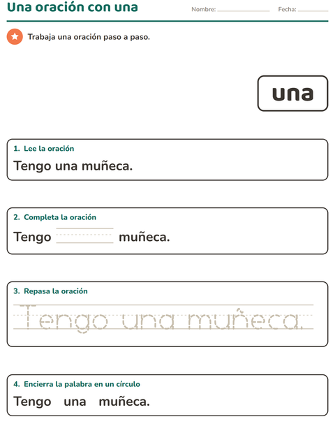 Vista previa de la hoja de Palabras de uso frecuente para jardín infantil