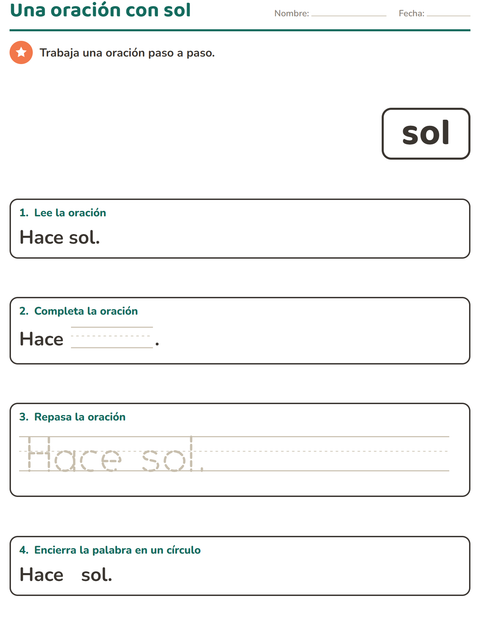 Vista previa de la hoja de Palabras de uso frecuente para jardín infantil