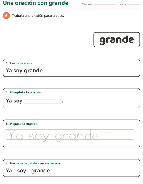 Vista previa de la hoja de Palabras de uso frecuente para jardín infantil