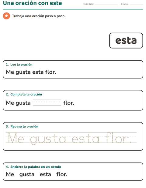 Vista previa de la hoja de Palabras de uso frecuente para jardín infantil