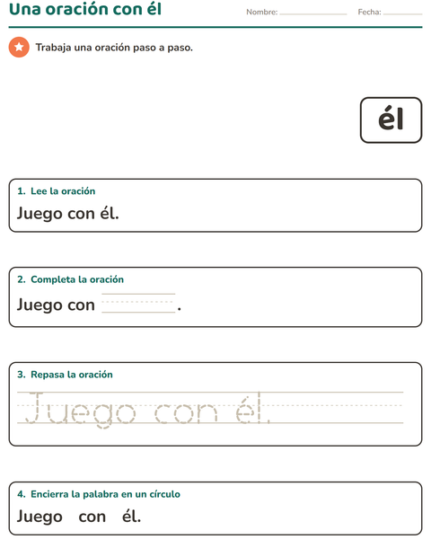 Vista previa de la hoja de Palabras de uso frecuente para jardín infantil