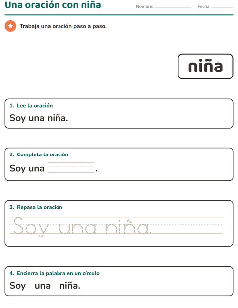 Vista previa de la hoja de Palabras de uso frecuente para jardín infantil