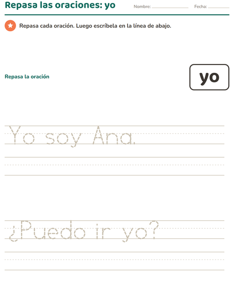 Vista previa de la hoja de Palabras de uso frecuente para jardín infantil