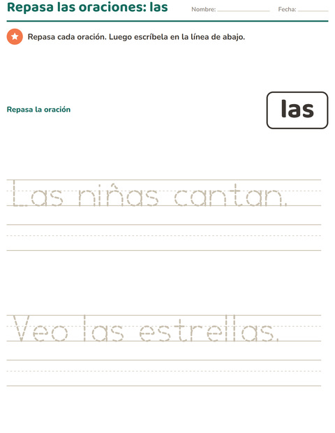 Vista previa de la hoja de Palabras de uso frecuente para jardín infantil