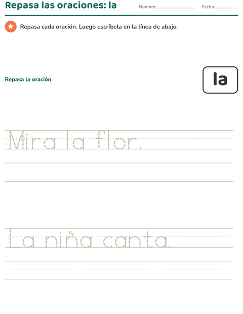 Vista previa de la hoja de Palabras de uso frecuente para jardín infantil