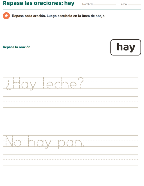 Vista previa de la hoja de Palabras de uso frecuente para jardín infantil